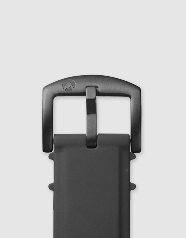 Maxum - Lansdowne Band - Black Silicone With Gunmetal Buckle