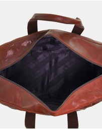 Pierre Cardin - Pierre Cardin Rustic Leather Business/Overnight Bag