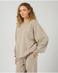 All About Eve - Luxe Active Box Crew Stone