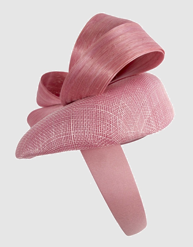 Max Alexander - Dusty Pink Pillbox Racing Fascinator