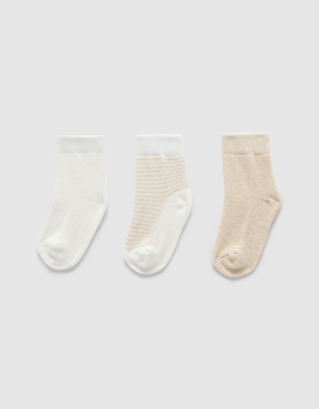 Purebaby - 3 Sock Pack-Kids-Babies