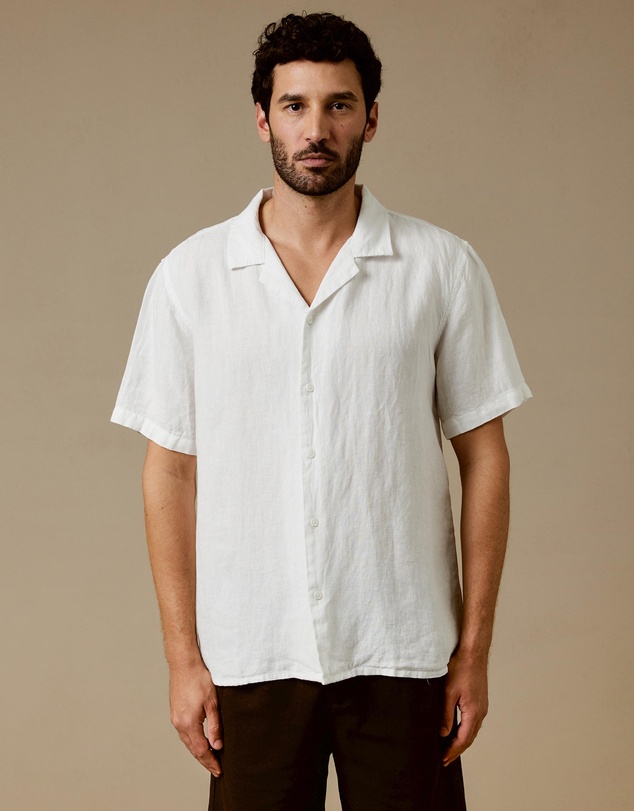 AERE - Linen Camp Collar Shirt