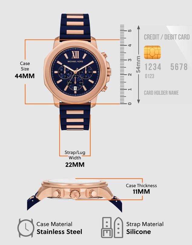 Michael Kors - Prescott Blue Chronograph Watch