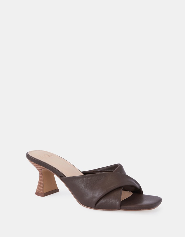 Wittner - Marlee Leather Flared Heel Mules