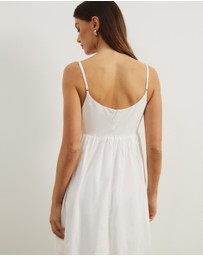 Atmos&Here - Alex Linen Blend Empire Waist Midi Dress