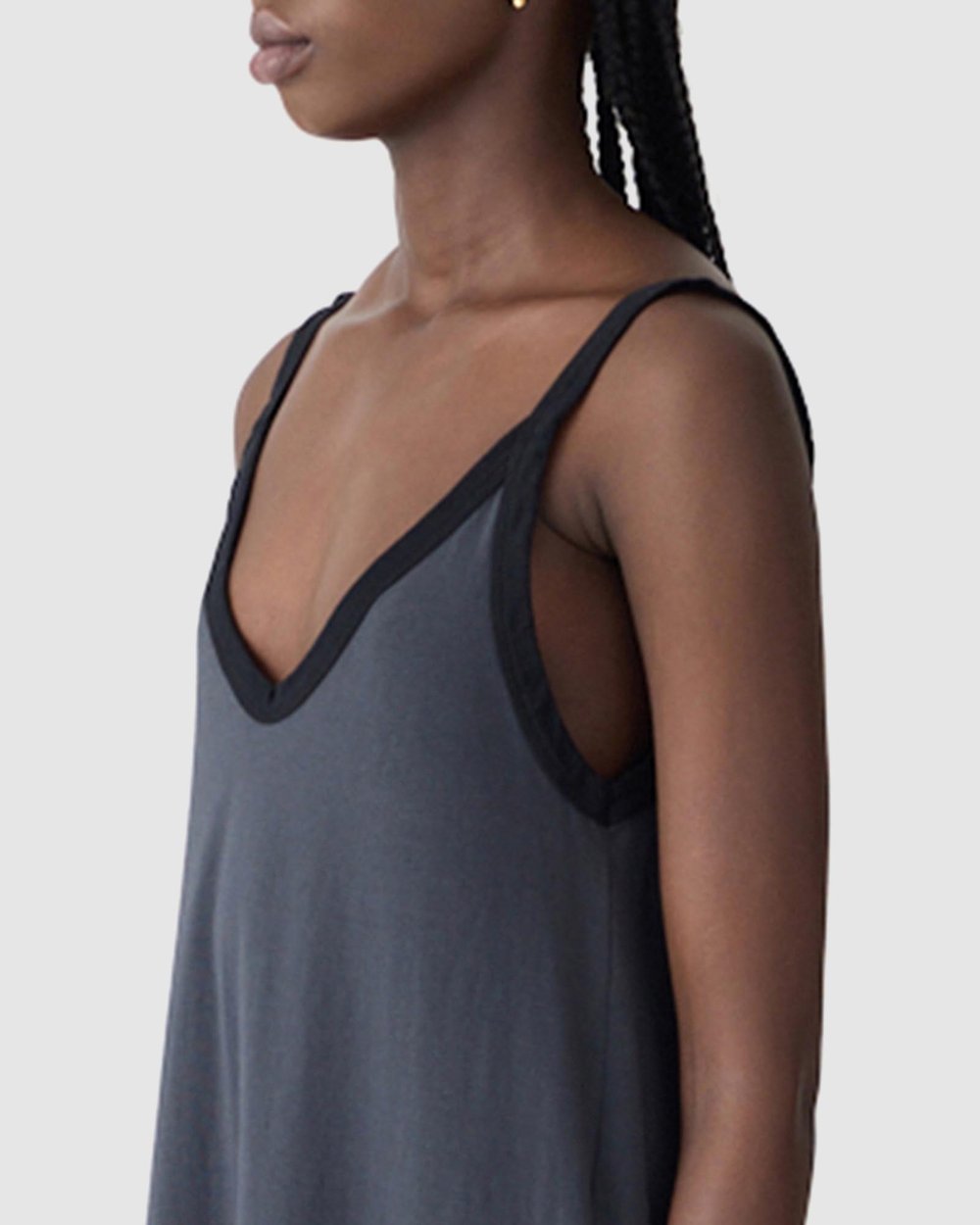 bassike v neck jersey slip dress Bassike V neck Jersey Slip Dress