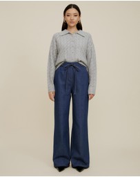 The Fated - Citta Wide Leg Tie Pants