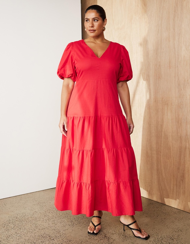 Atmos&Here Curvy - Penelope Tiered Maxi Dress