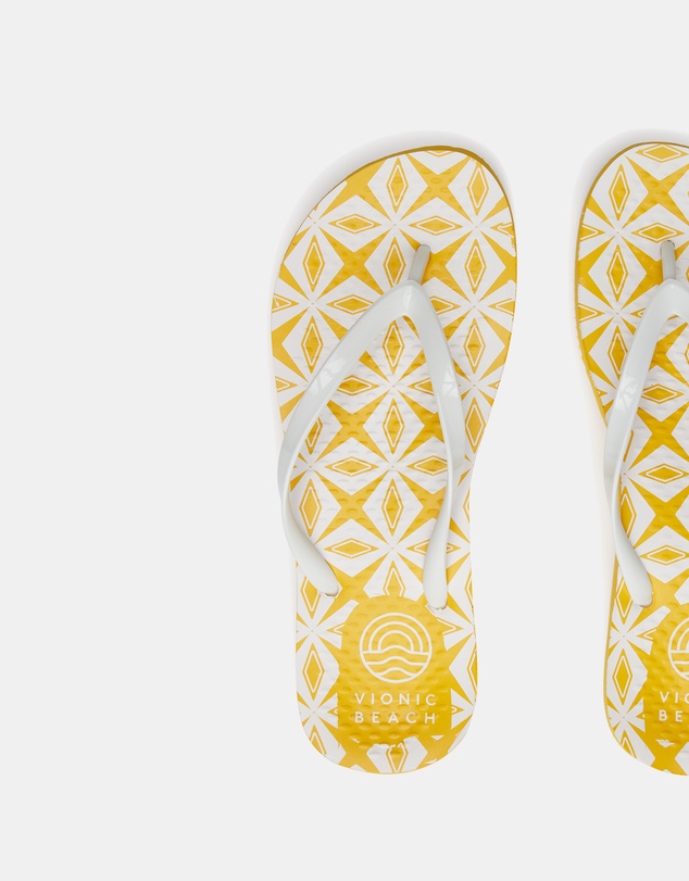 Vionic - Noosa Print Toe Post Sandal - Yellow