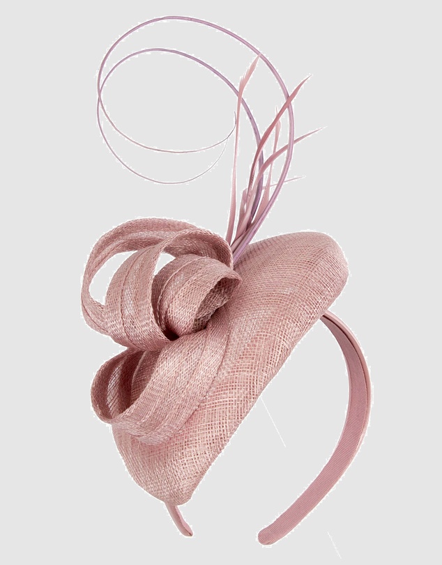 Max Alexander - Pillbox Dusty Pink Racing Fascinator