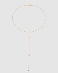 Elli Jewelry - Necklace Y with Pearls Cultured Freshwater Pearls 925 Sterling Silver Gold-plated