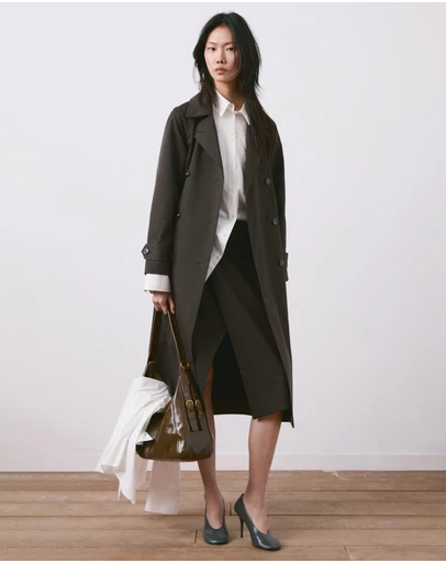 M.N.G - Long Double-Breasted Trench Coat