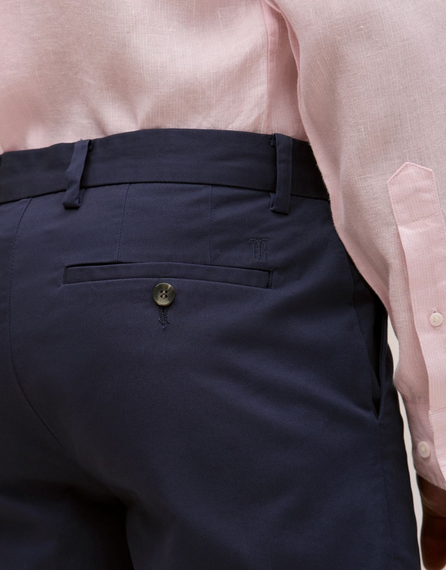 Trenery - Cotton Twill Chino Short in Navy