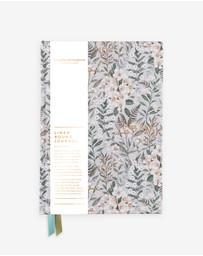 Bespoke Letterpress - Linen Bound Bullet Journal - Ivory Garden