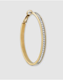GUESS - Guess Colour My Day Gold Tone Hoop Earrings