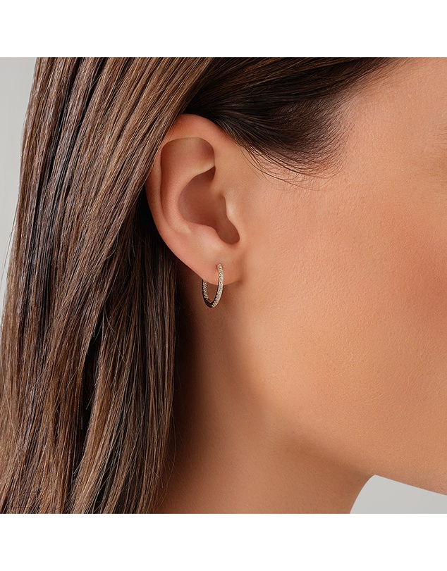 Michael Hill - Hoop Earrings With 0.25 Carat TW Of Diamonds in 10kt Yellow Gold