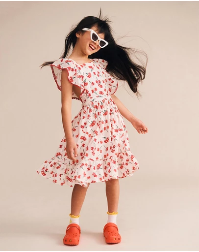 Huxbaby - Cherry Pinafore Dress - ICONIC EXCLUSIVE - Babies-Teens