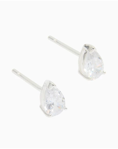 Lovisa - Sterling Silver Cubic Zirconia Pear Stud Earrings