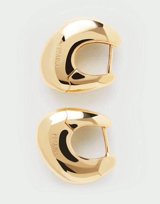 PDPAOLA - Wave Gold Hoop Earrings