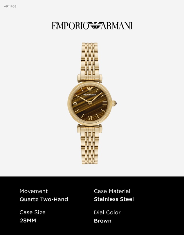 Emporio Armani - Gold Tone Analogue Watch