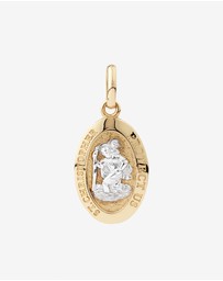 Michael Hill - St Christopher Pendant in 10kt Yellow & White Gold