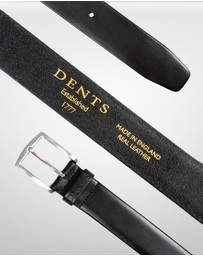 DENTS - Heritage Full Grain Leather Belt with Satin Nickel Buckle
