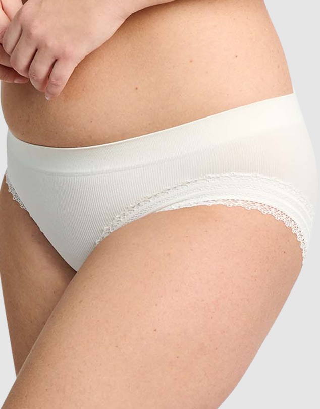Sans Complexe - Agathe Ribbed Lace Trim Classic Brief