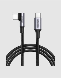 Ugreen - UGREEN 90 Degree Angle USB-C Male to USB-C Male 100W Braided Cable 3m