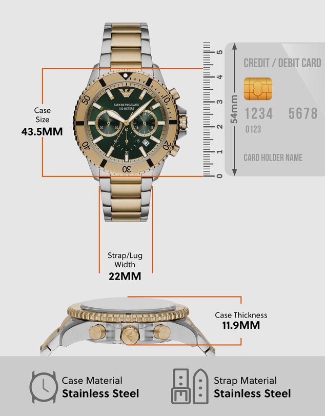 Emporio Armani - Two Tone Chronograph Watch