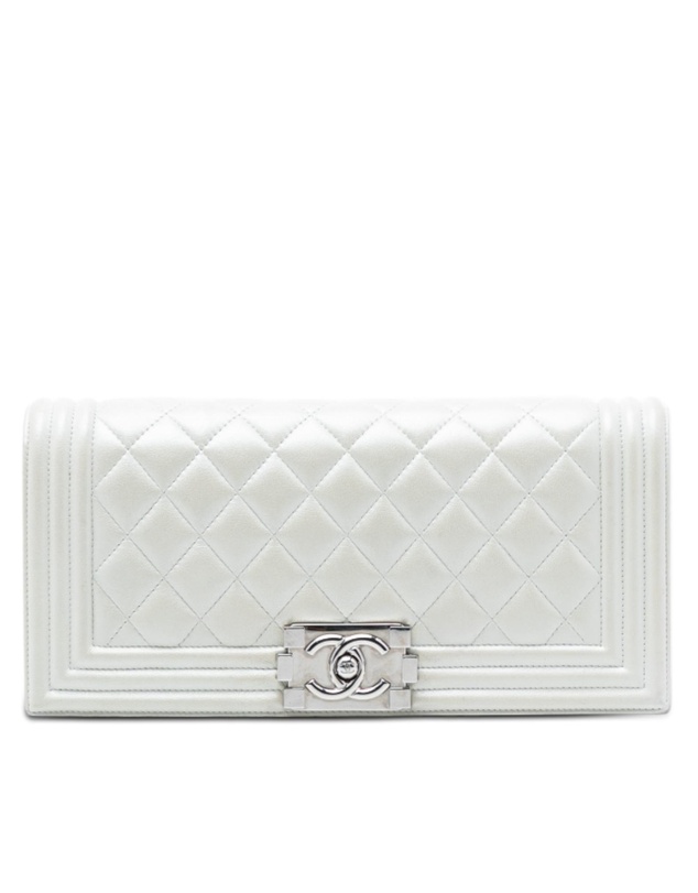 Pre-Loved by Azura Reborn - Pre-Loved Quilted Lambskin Boy Flap Clutch
