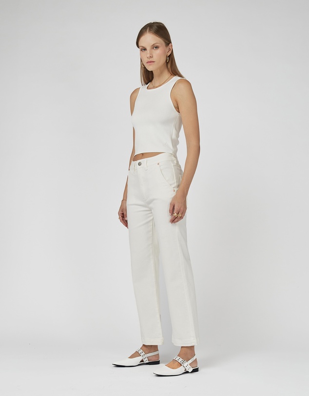 DRICOPER DENIM - Cody Ivory Kick Flare Trouser