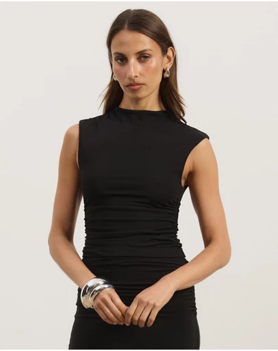 Atmos&Here - Leni Mesh Cap Sleeve Top