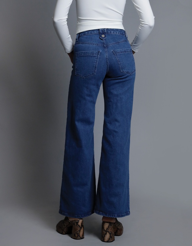 Love and Nostalgia - Kate Button Fly Wide Leg Jeans
