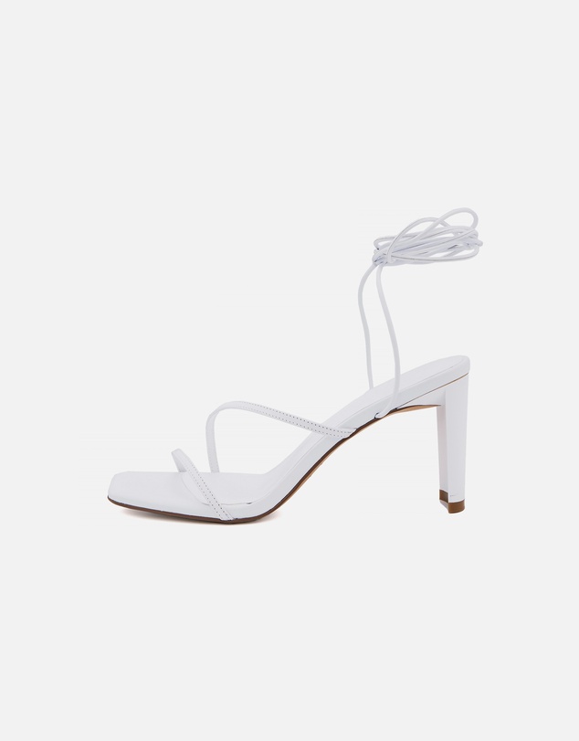 Nakedvice - The Cyrus Wrap White Heel