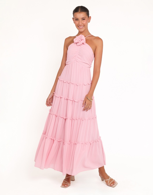 Petal & Pup - Dottie Halterneck Maxi Dress - Pink