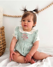 Purebaby - Gingham Romper -Kids-Babies
