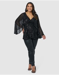 Pink Dusk by Curve Project - Rumors Sequin Top