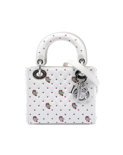 Pre-Loved by Azura Reborn - Pre-Loved Mini Embroidered Calfskin Lady Dior