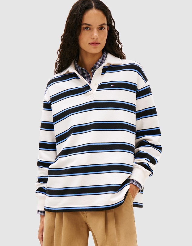 Tommy Jeans - Relaxed Sflag Stripe Rugby Polo