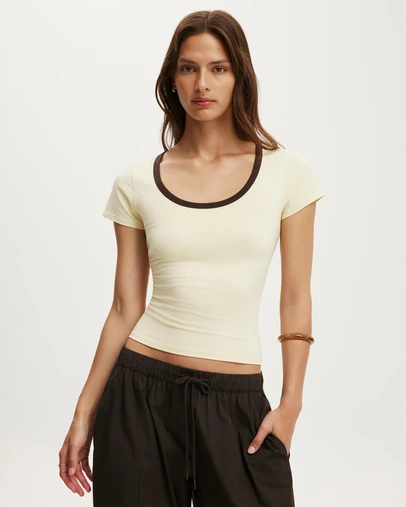 Cotton On - Everyday Smooth Scoop Neck Tee