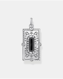 THOMAS SABO - Cosmic Pendant with A Snake, Black Cold Enamel and Various Stones