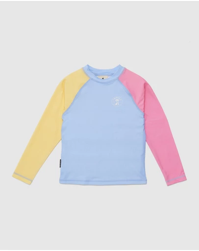 Crywolf - LONG SLEEVE RASH VEST Pop Colourblock