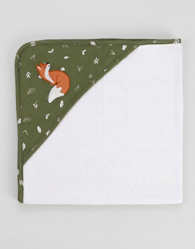 Living Textiles - Organic Hooded Towel - Fox & Friends