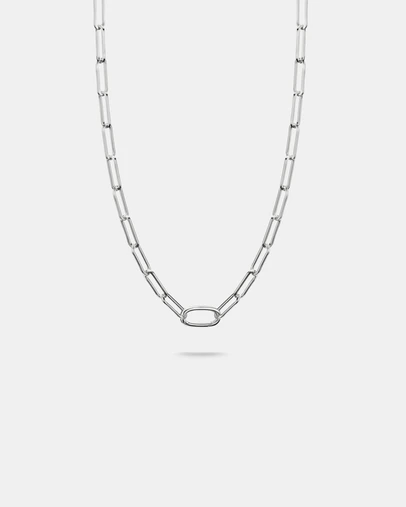 THOMAS SABO - Silver-Plated Charm Club Paperclip Necklace