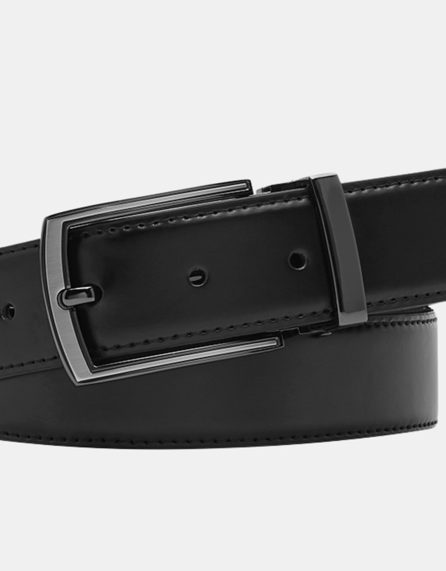 Buckle - Alick. Australian Made Reversible Leather Belt. 35mm width.