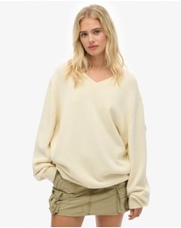 Superdry - Oversized V Neck Jumper