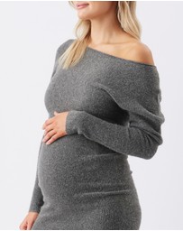 Ripe Maternity - Tobie Off Shoulder Knit Dress