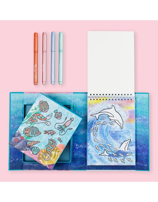 Tiger Tribe - Shimmer Colouring Set - Sea Life
