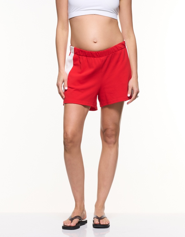 Soon Maternity - Side Stripe Cotton Shorts