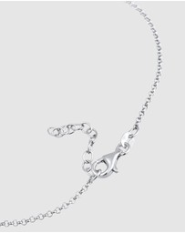 Elli Jewelry - Anklet Cloverleaf Pendant Lucky Charm with Zirconia in 925 Sterling Silver